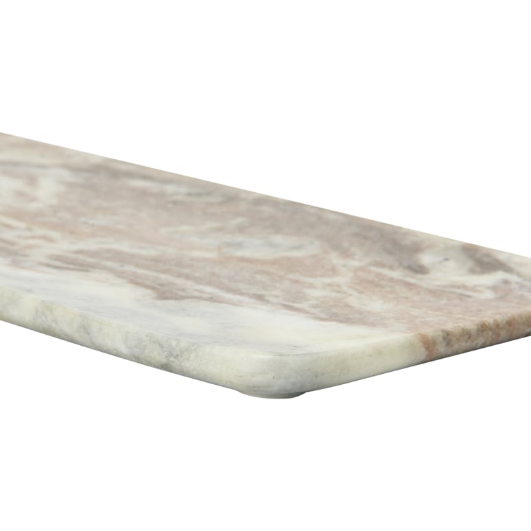 Lily - Marble Food Serving Tray, Beige and White