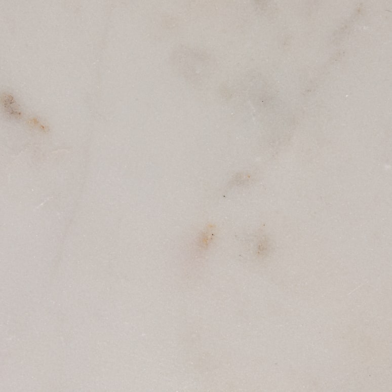 Margot - Round Elevated Marble and Wood Food Pedestal, Natural