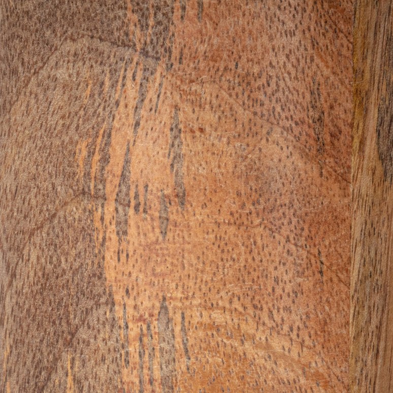 Margot - Round Elevated Marble and Wood Food Pedestal, Natural