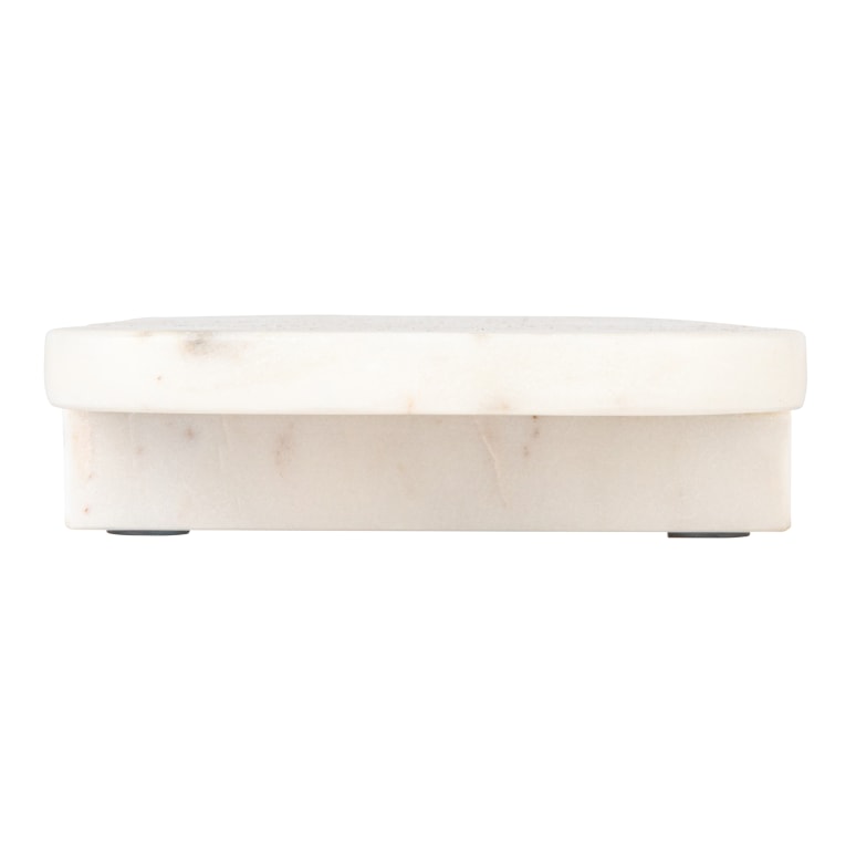 Charlotte - Marble Footed Serving Pedestal, White