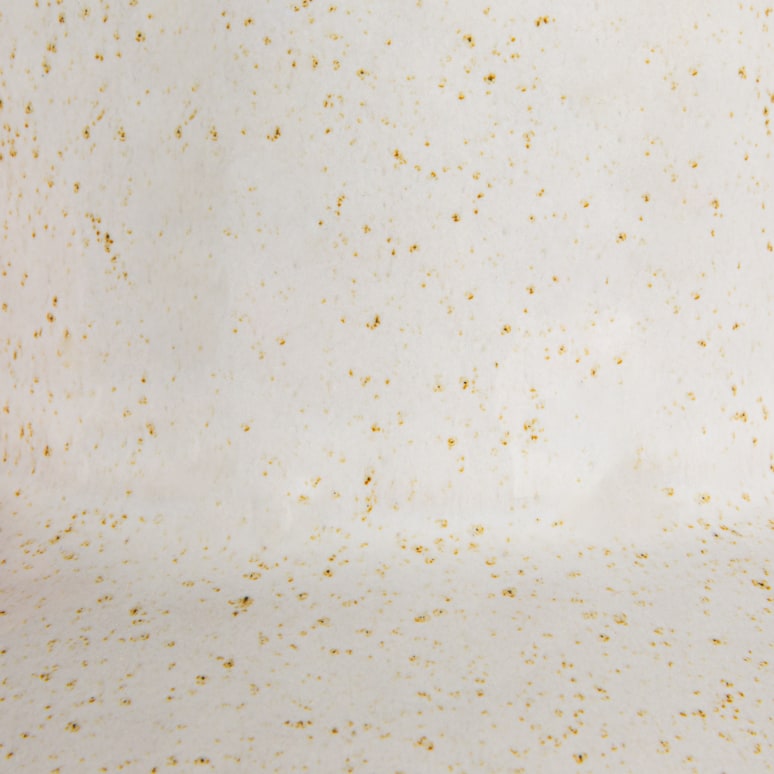 Leslie - Round Stoneware Vase with Reactive Glaze Finish and Vertical Handles, Light Grey