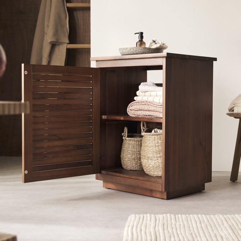 Loggia - Solid acacia storage unit 60 cm
