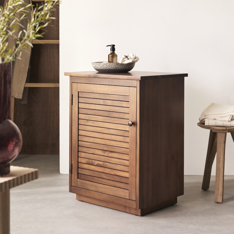 Loggia - Meuble de rangement en acacia massif 60 cm