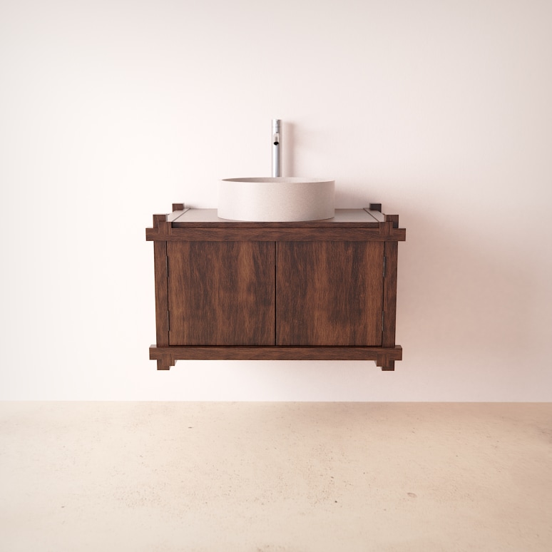 Arko - Meuble sous vasque en manguier massif 80 cm