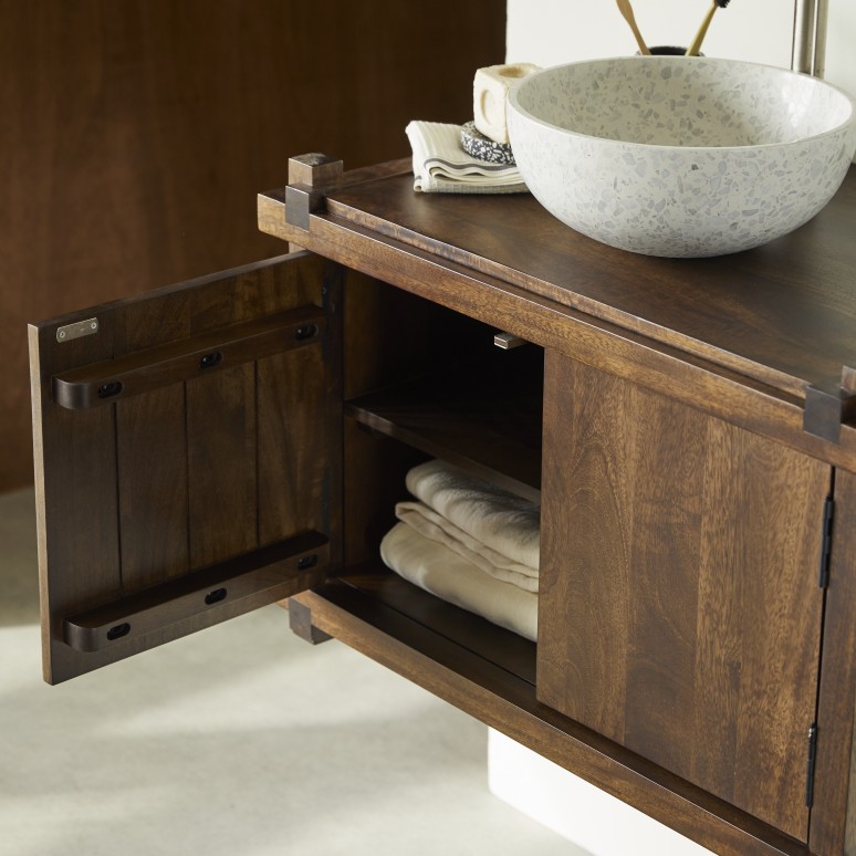 Arko - Mobile sotto lavabo in mango massello 80 cm