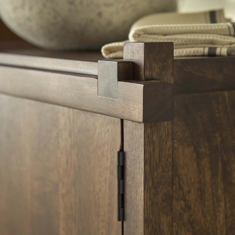 Arko - Mueble para lavabo de madera maciza de mango 80 cm