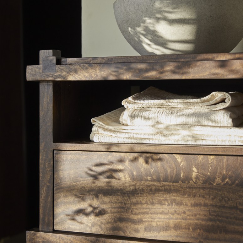 Arko - Mueble para lavabo de madera maciza de mango 120 cm