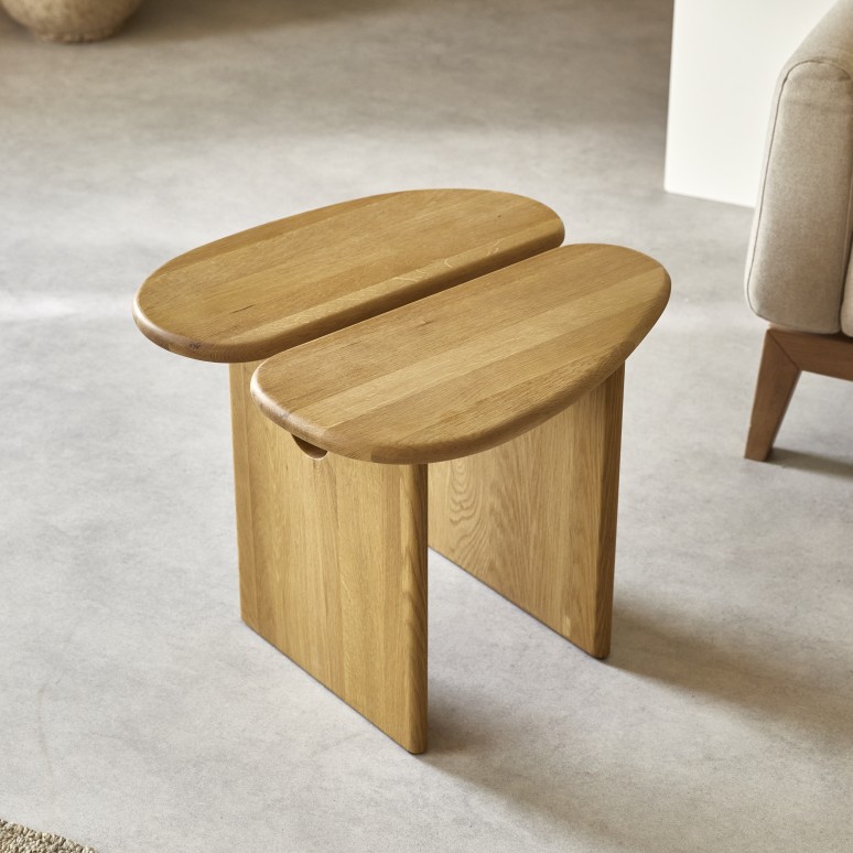 Sophia - Sophia massief eikenhouten hocker