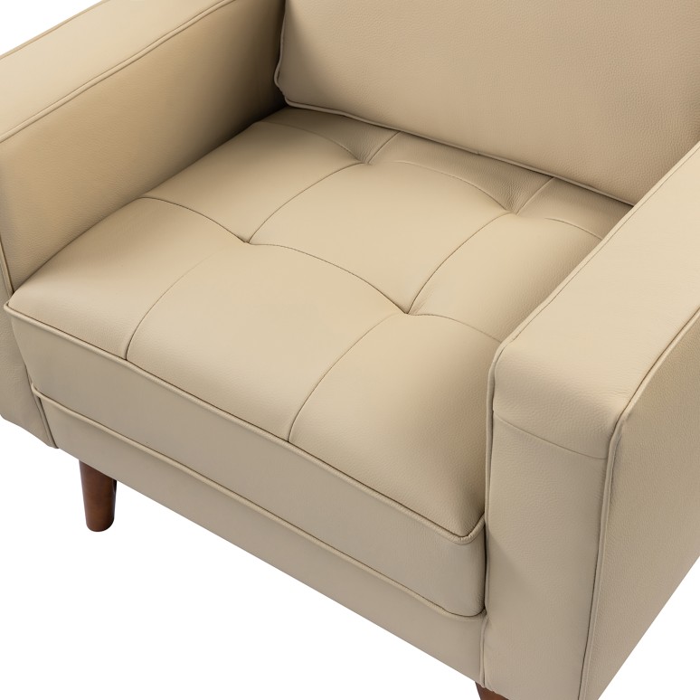 Maverick - Armchair Mid-Century Armchair in Genuine Leather