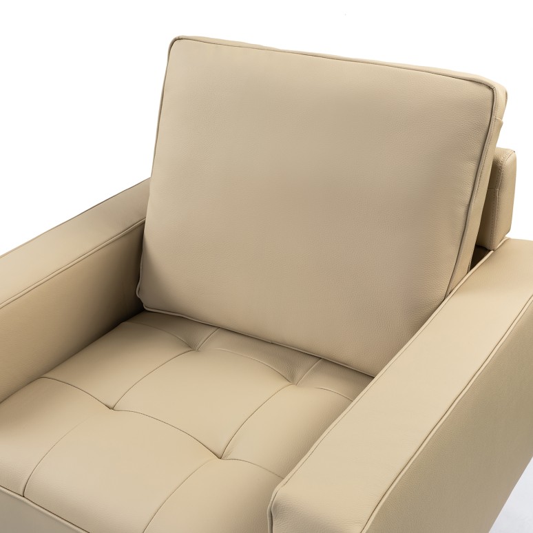 Maverick - Armchair Mid-Century Armchair in Genuine Leather