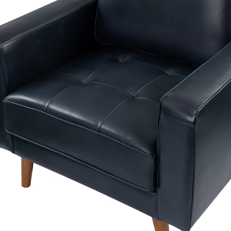 Maverick - Armchair Mid-Century Armchair in Genuine Leather