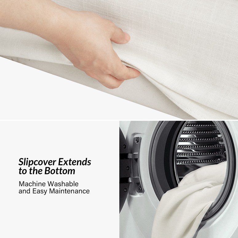 Orson - Sofa Slipcovered Fabric Sofa with Reversible Cushions