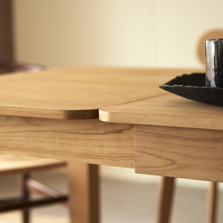 Léon - Table extensible en teck massif 8-10 pers.