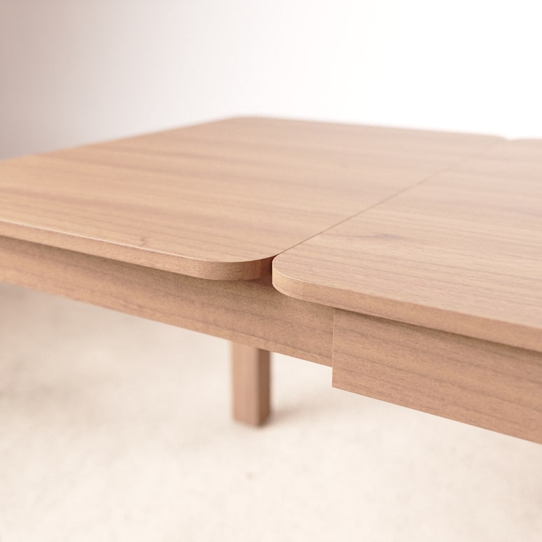 Léon - Uitschuifbare massief teakhouten tafel voor 8-10 personen.