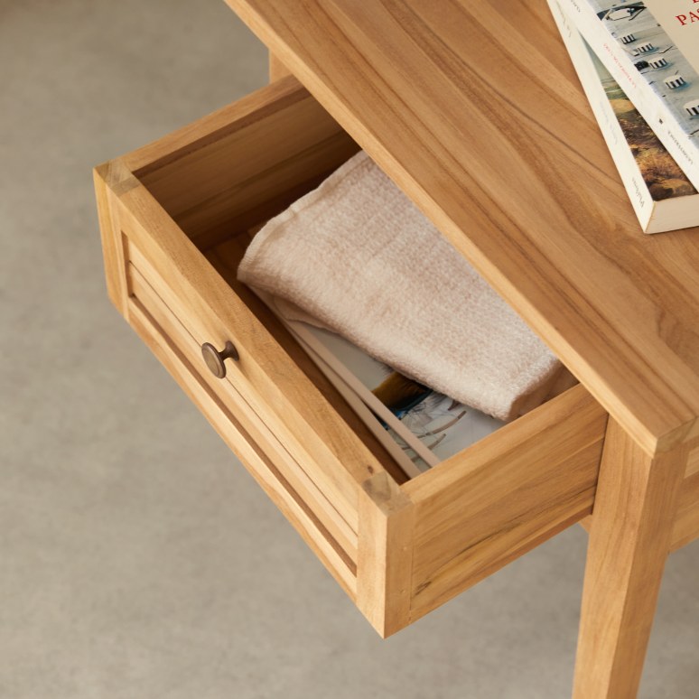 Suzette -  Solid teak bedside table