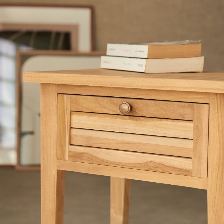 Suzette -  Solid teak bedside table
