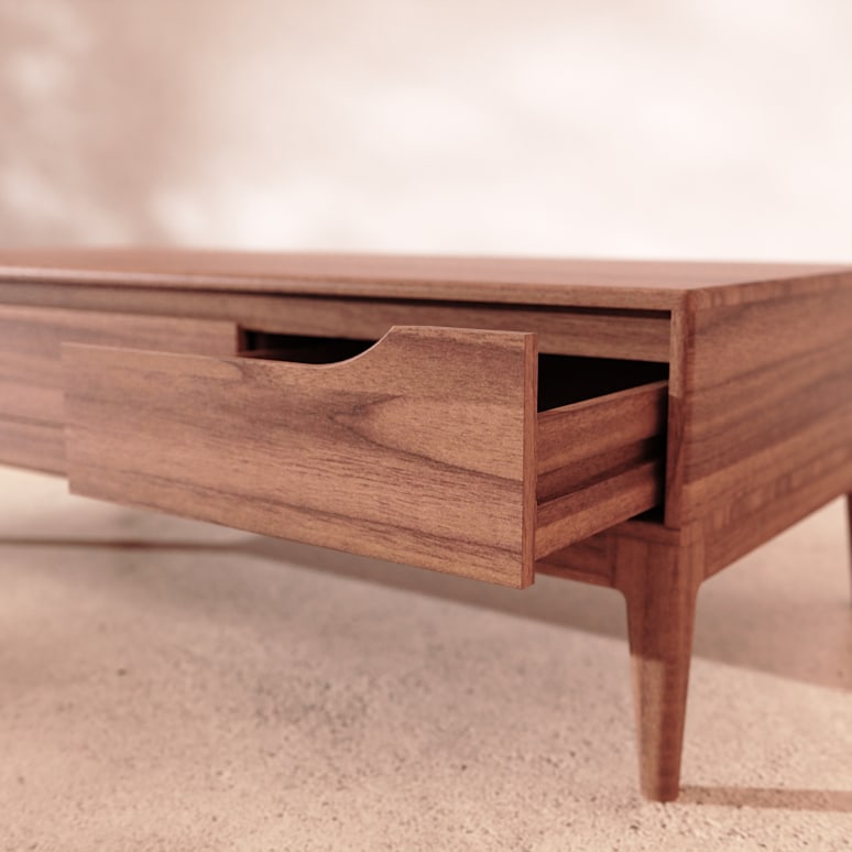 Gabrielle - Mesa de centro de madera maciza de mango Gabrielle