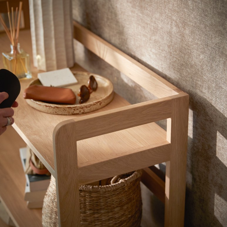 Esmée - Hoge haltafel van massief eiken D. 35 cm