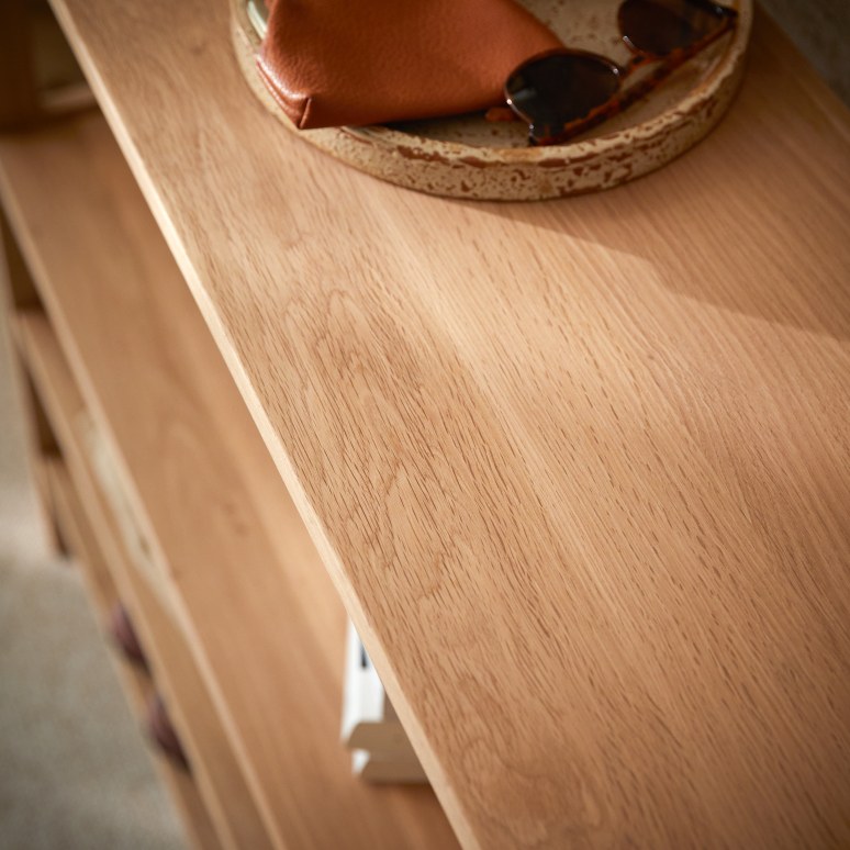 Esmée - Consolle alta da ingresso in rovere massello P. 35 cm