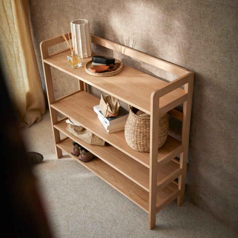 Esmée - Solid oak tall console table