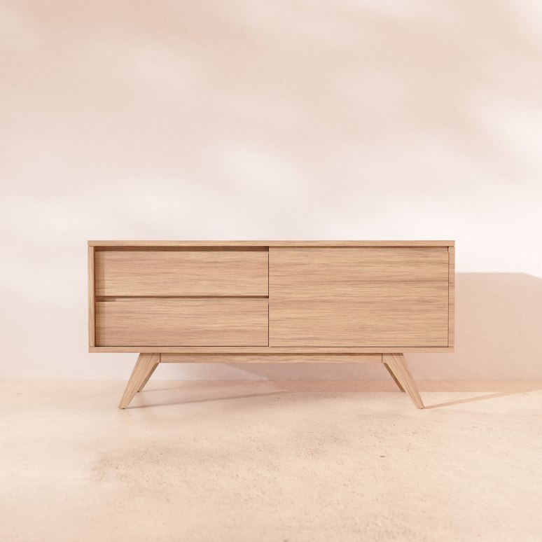 Esmée - Massief eiken tv-meubel 130 cm