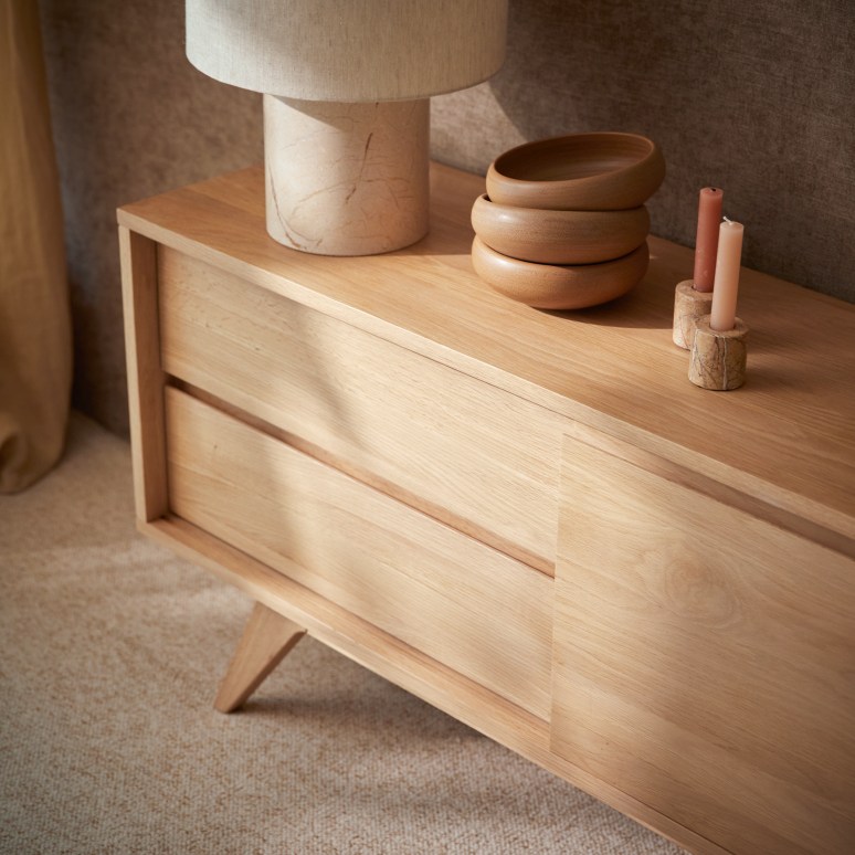 Esmée - Buffet en chêne massif 130 cm