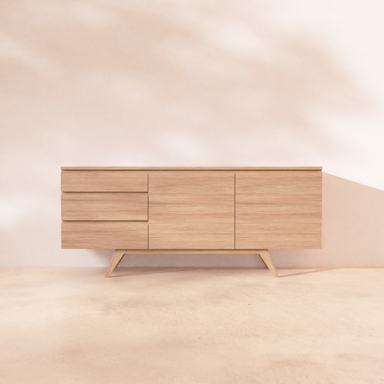 Esmée - Aparador de roble macizo 180 cm