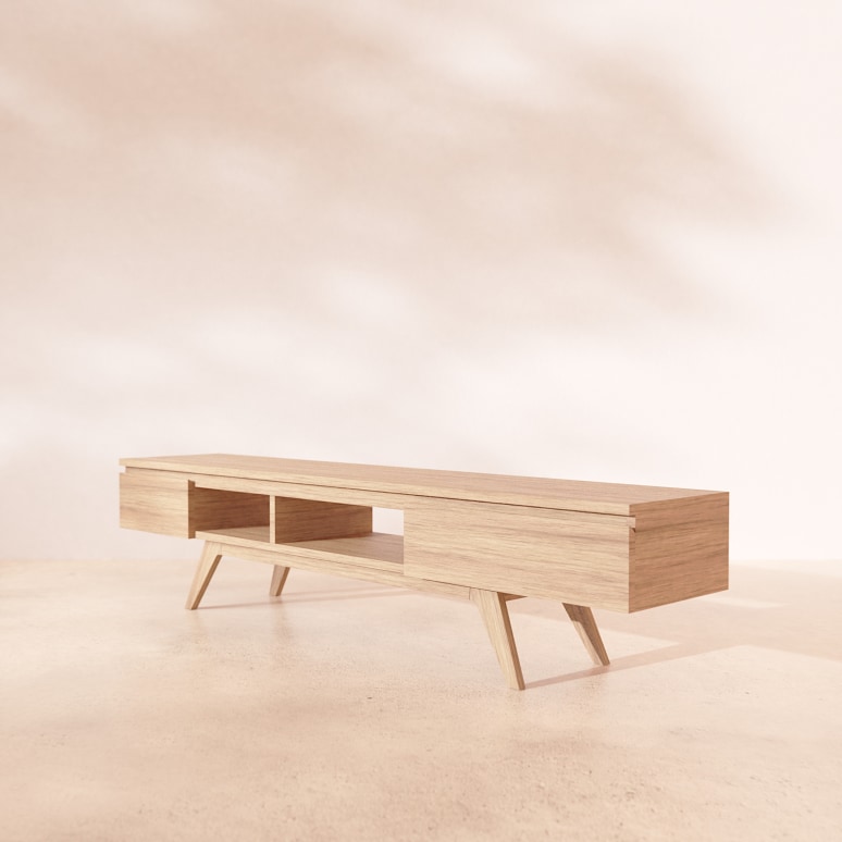 Esmée - Massief eiken tv-meubel 180 cm