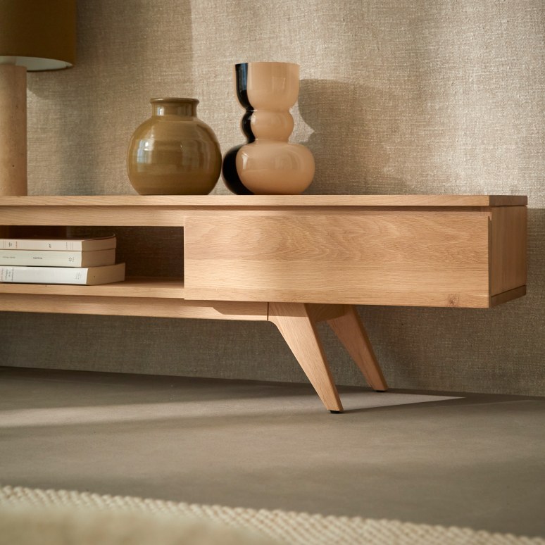 Esmée - Mobile TV in rovere massello 180 cm