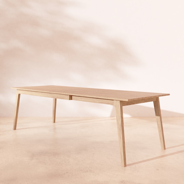 Esmée - Table extensible en chêne massif 6-12 pers.