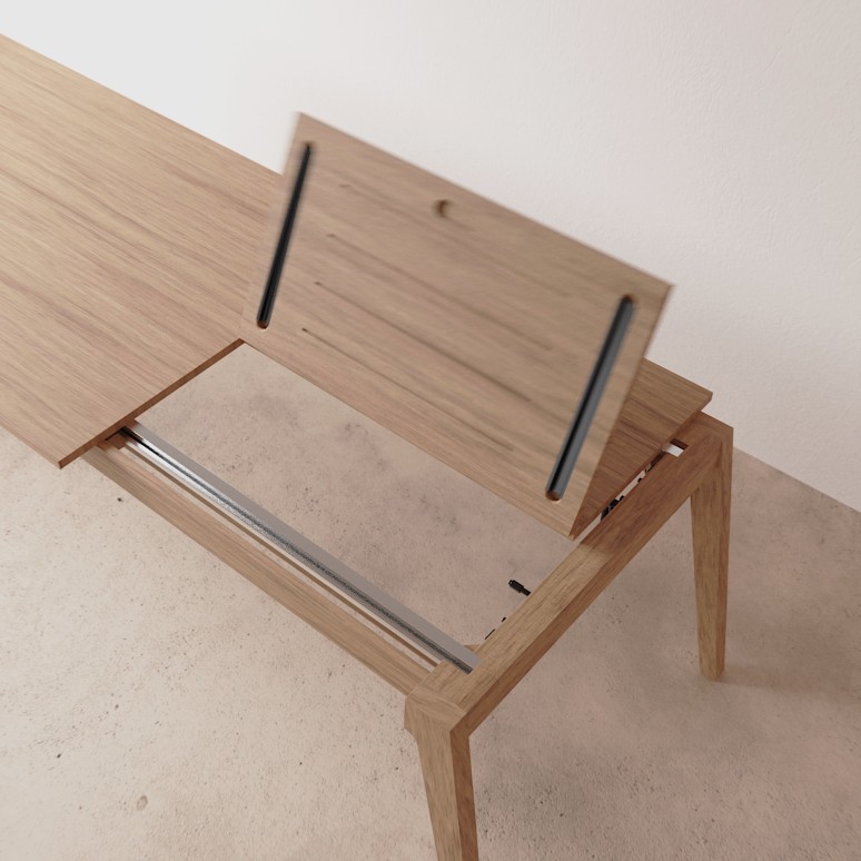 Esmée - Solid oak 6–12-seater extendable table