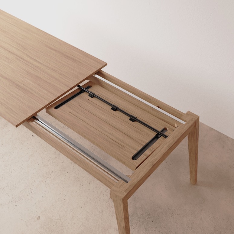 Esmée - Table extensible en chêne massif 6-12 pers.