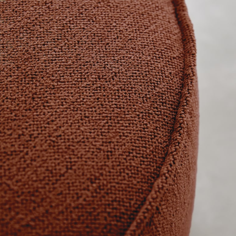 Dario - Modular lounge chair in mahogany-coloured fabric