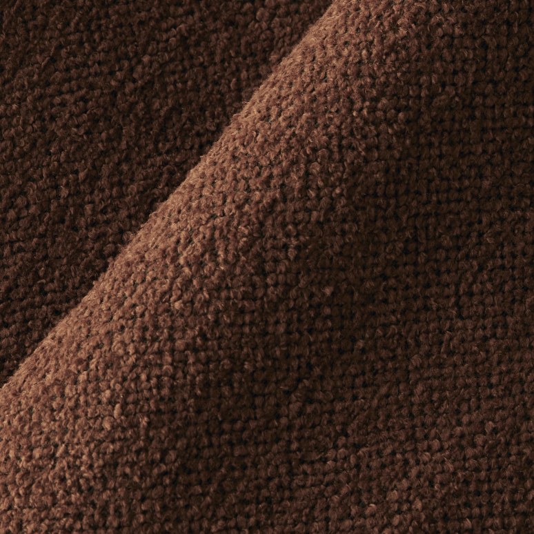 Dario - Sofá esquinero modular en tela caoba, 4-5 plazas