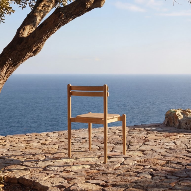 Vadim - Chaise de jardin en teck massif