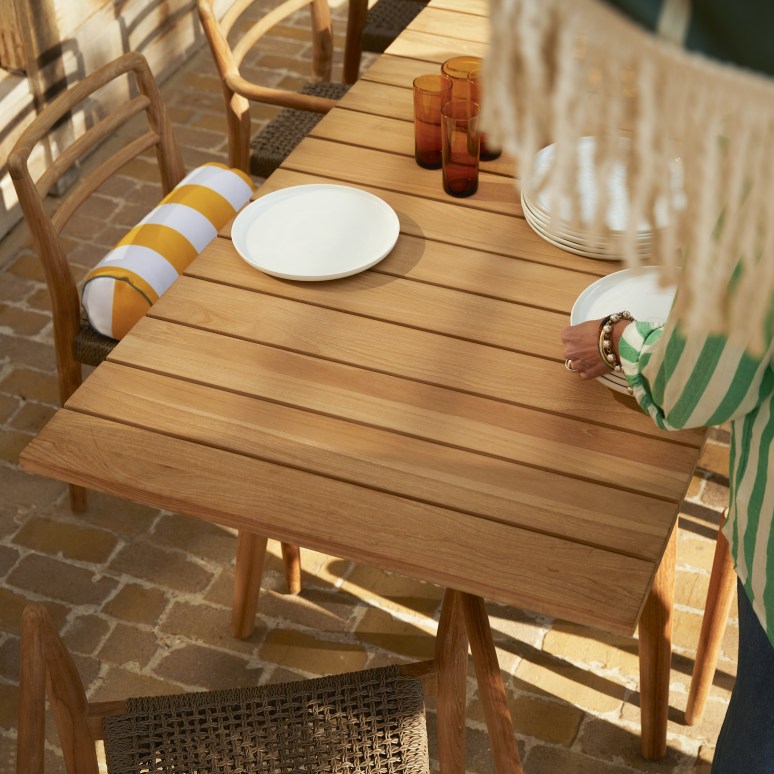 Vadim - Tavolo da giardino allungabile in teak massello per 6-12 persone