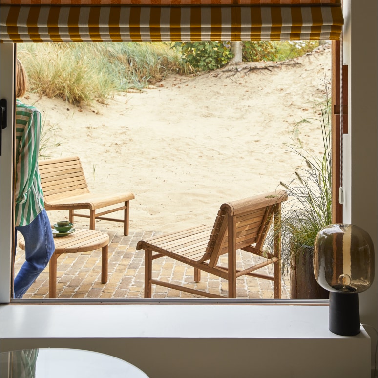 Hélen - Fauteuil de jardin en teck massif recyclé