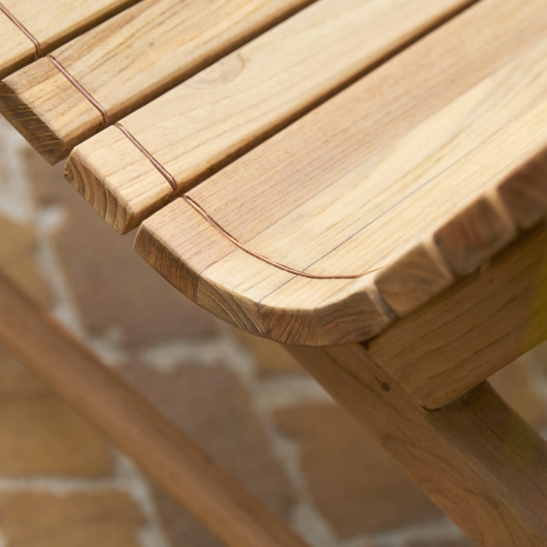 Hélen - Fauteuil de jardin en teck massif recyclé