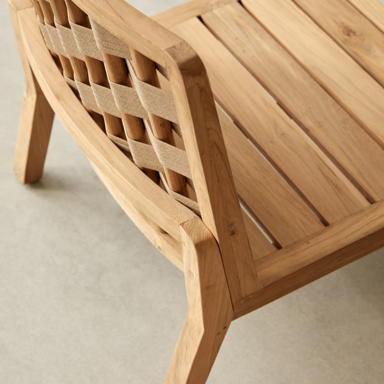 Jasmée - Poltrona da giardino in teak massello