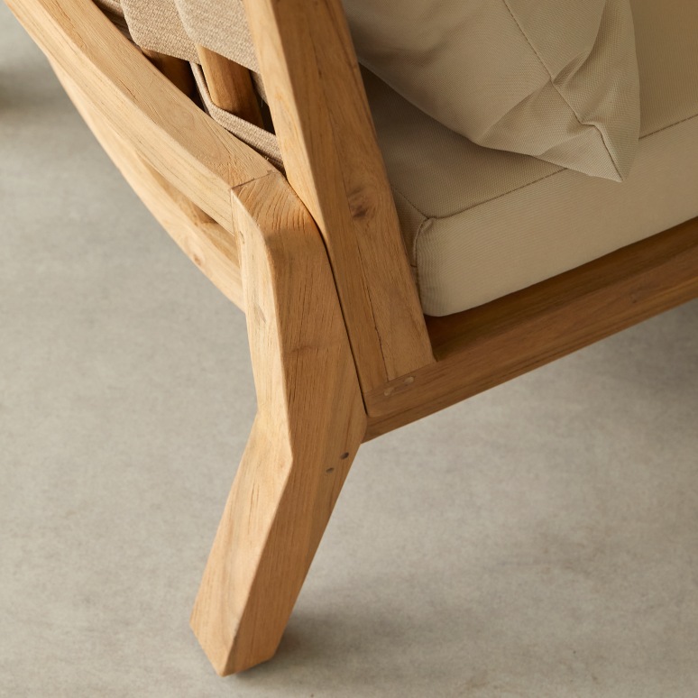 Jasmée - Sillón de jardín de teca maciza