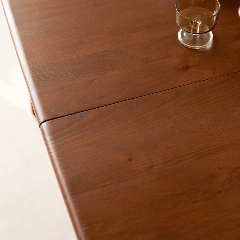 Clara - Tavolo allungabile in rovere massello brown 6-12 persone