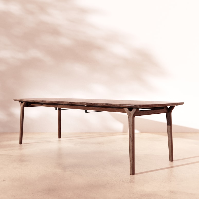 Clara - Table extensible en chêne massif brown 6-12 pers.