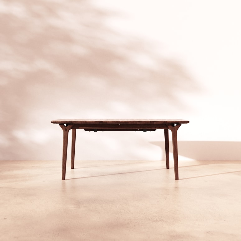 Clara - Tavolo allungabile in rovere massello brown 6-12 persone