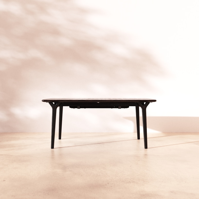 Clara - Tavolo allungabile in rovere massello black da 6 a 12 persone