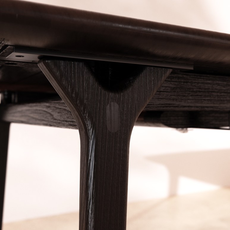 Clara - Tavolo allungabile in rovere massello black da 6 a 12 persone