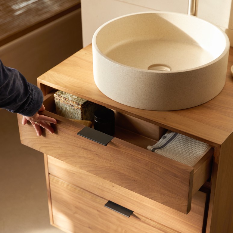 Senson - Solid walnut bathroom unit 60 cm