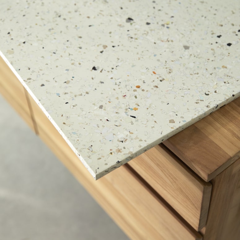 Jim - Gerecycled blad met terrazzolook 120 cm - Le Pavé & Tikamoon