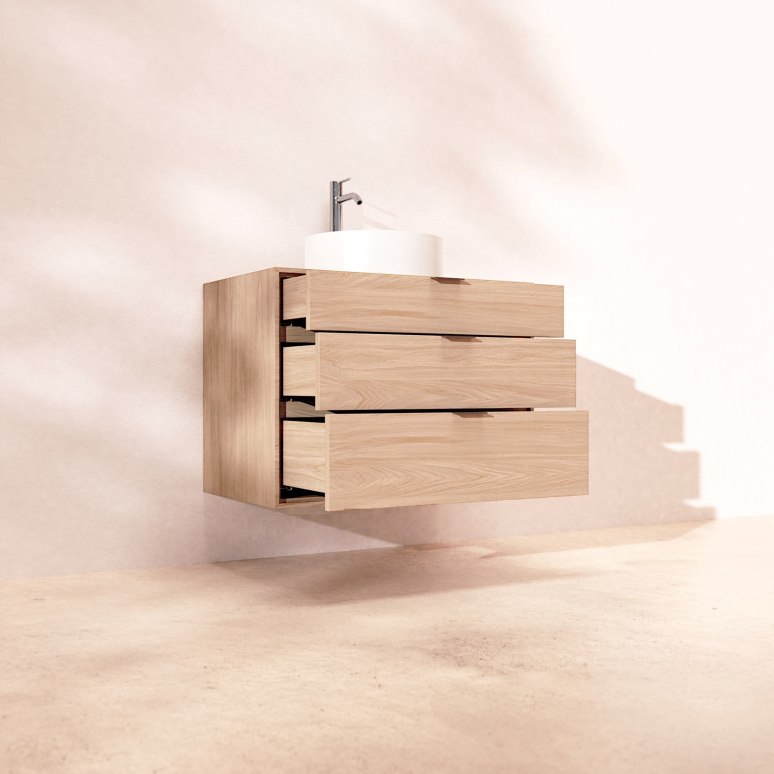 Senson - Badezimmermöbel aus massiver Eiche 80 cm