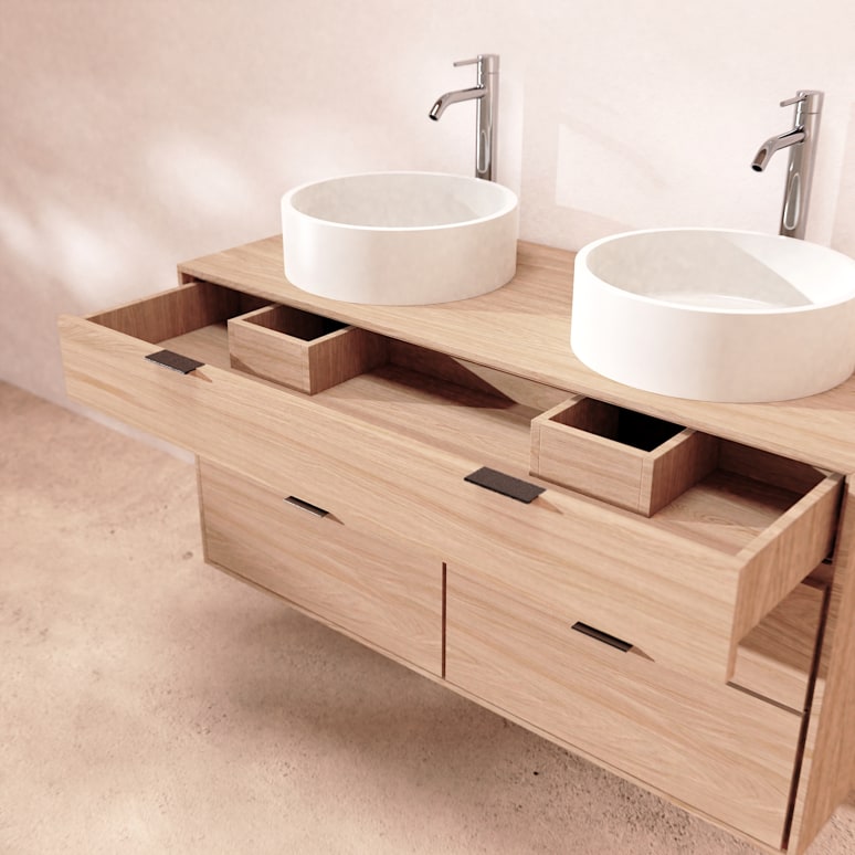 Senson - Solid oak bathroom unit 120 cm