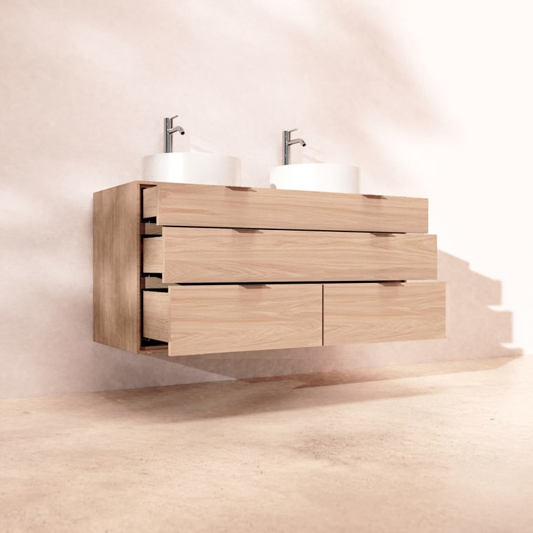 Senson - Mobile per il bagno in rovere massello 120 cm